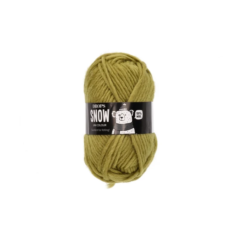 DROPS Snow Uni Colour 115 Helles Olivgrün