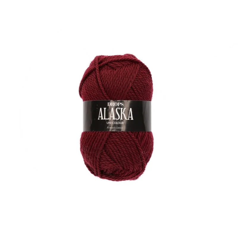 DROPS Alaska Uni Colour 080 Rubinrot
