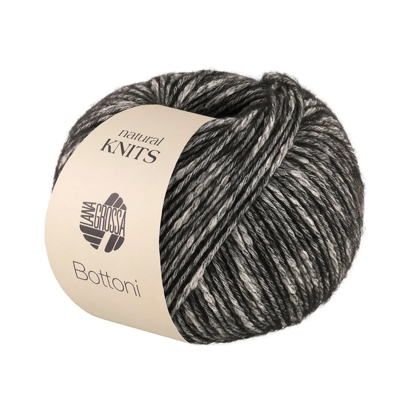 Lana Grossa Bottoni 014 Anthrazit/Creme