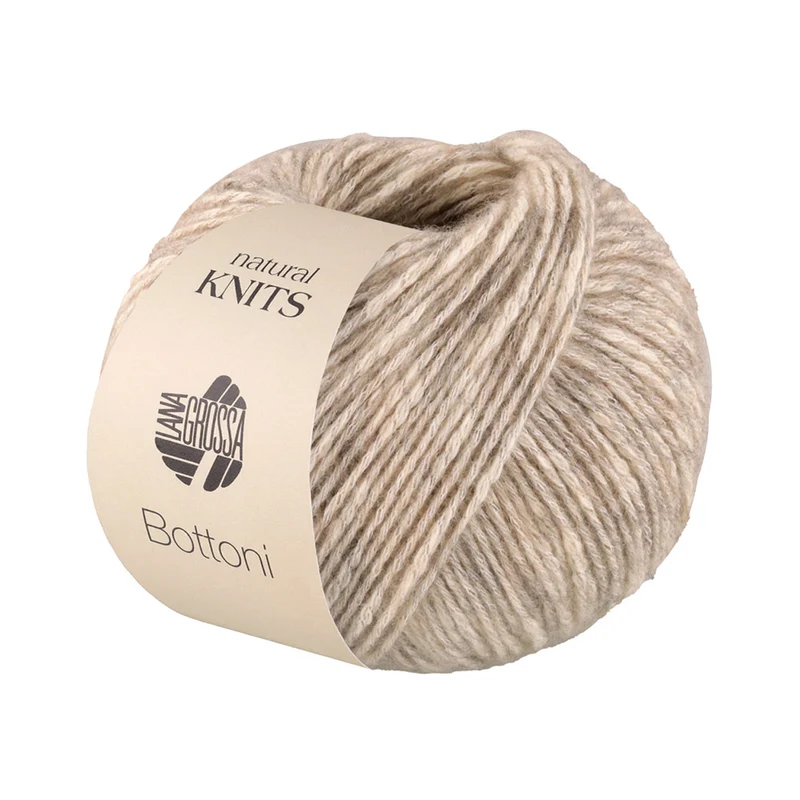 Lana Grossa Bottoni 013 Graubeige/Creme