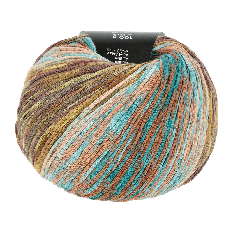 Lang Yarns Artsy 010 Braun/Blau/Ocker/Flieder