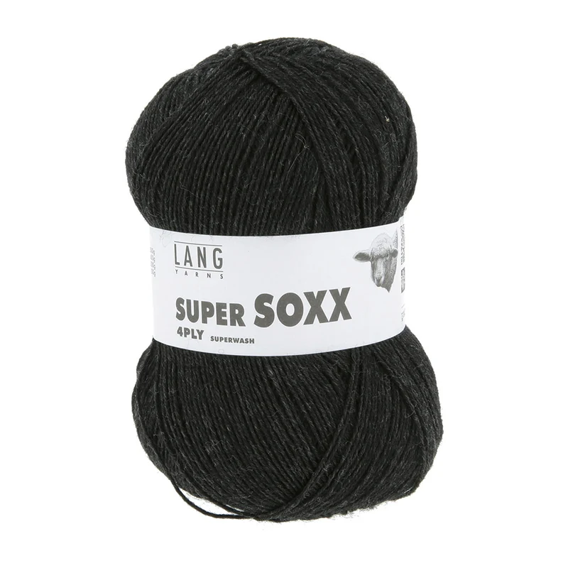 Lang Yarns Super Soxx 4-Fach 0070 Anthrazit-Melange (4-fädig)