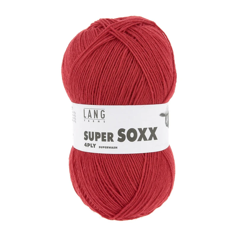 Lang Yarns Super Soxx 4-Fach 0060 Rot (4-fädig)