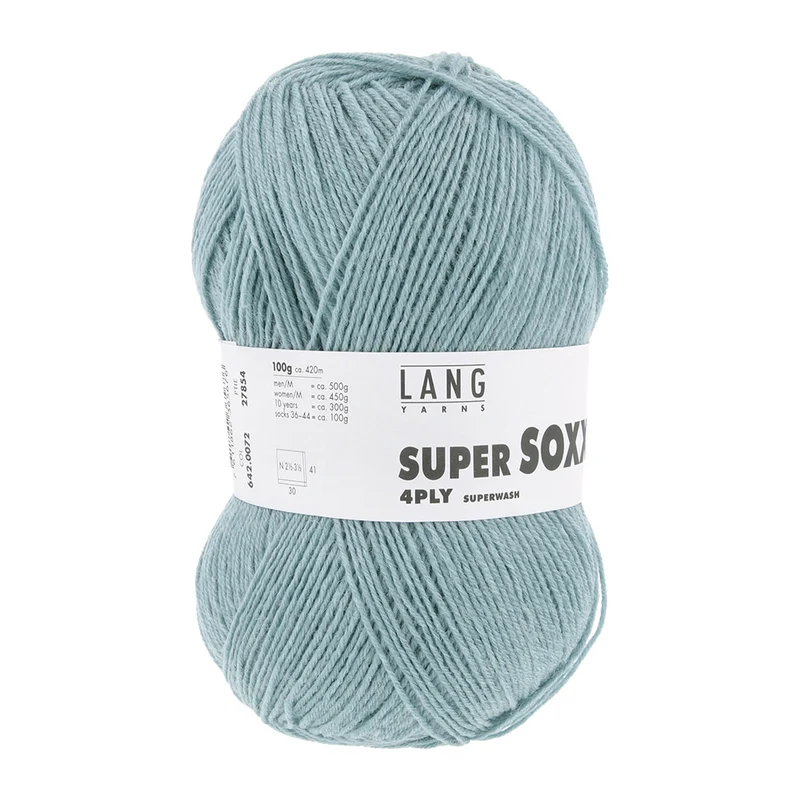 Lang Yarns Super Soxx 4-Fach 0072 Aqua (4-fädig)