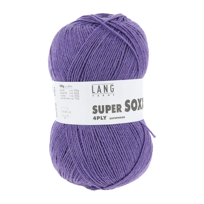 Lang Yarns Super Soxx 4-Fach 0146 Lila (4-fädig)