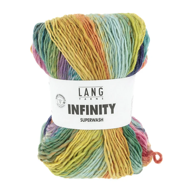 Lang Yarns Infinity 0001 Regenbogen-Wasserfall