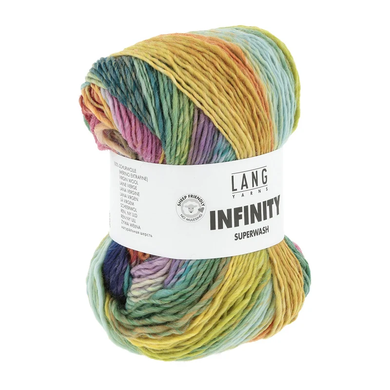 Lang Yarns Infinity 0001 Regenbogen-Wasserfall