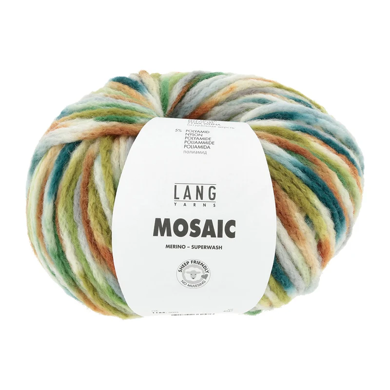 Lang Yarns Mosaic 0005 Grün/Braun/Petrol/Grau