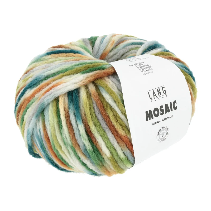 Lang Yarns Mosaic 0005 Grün/Braun/Petrol/Grau