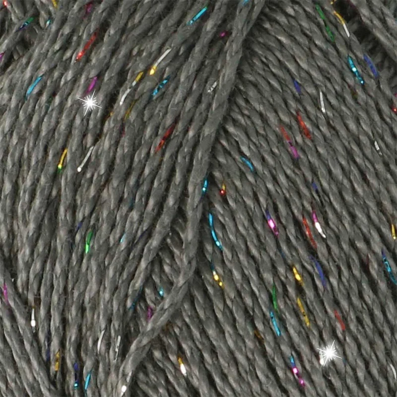 Scheepjes Catona Shine 50 g 242-R Metal Grey – Rainbow