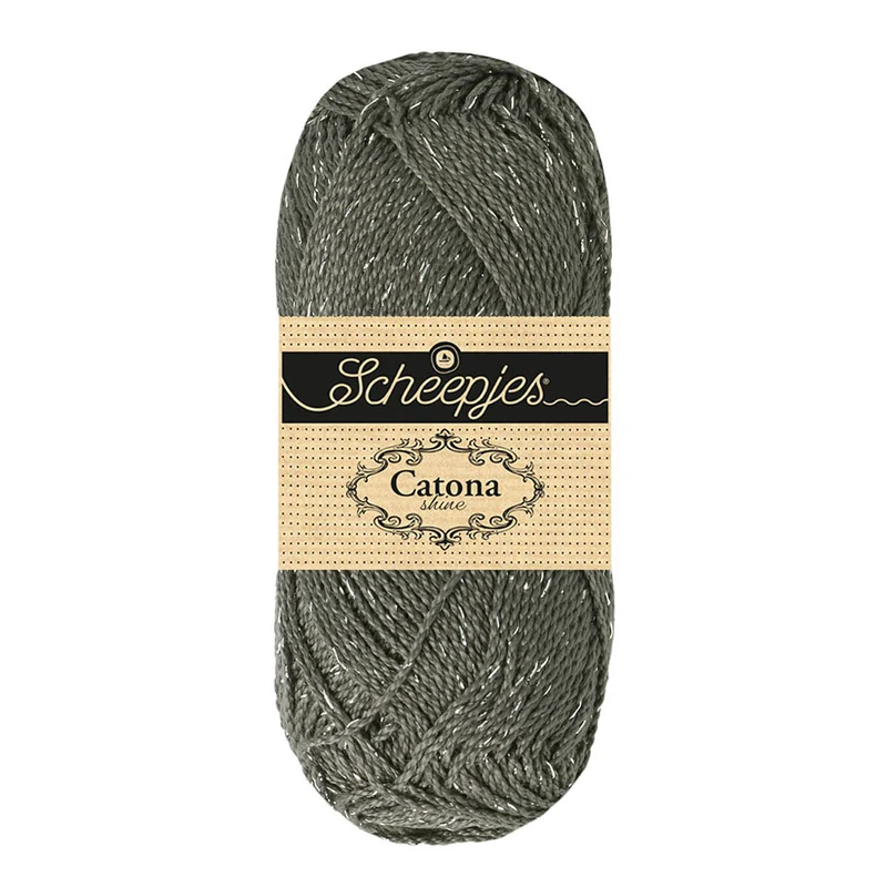 Scheepjes Catona Shine 50 g 242-S Metal Grey – Silver