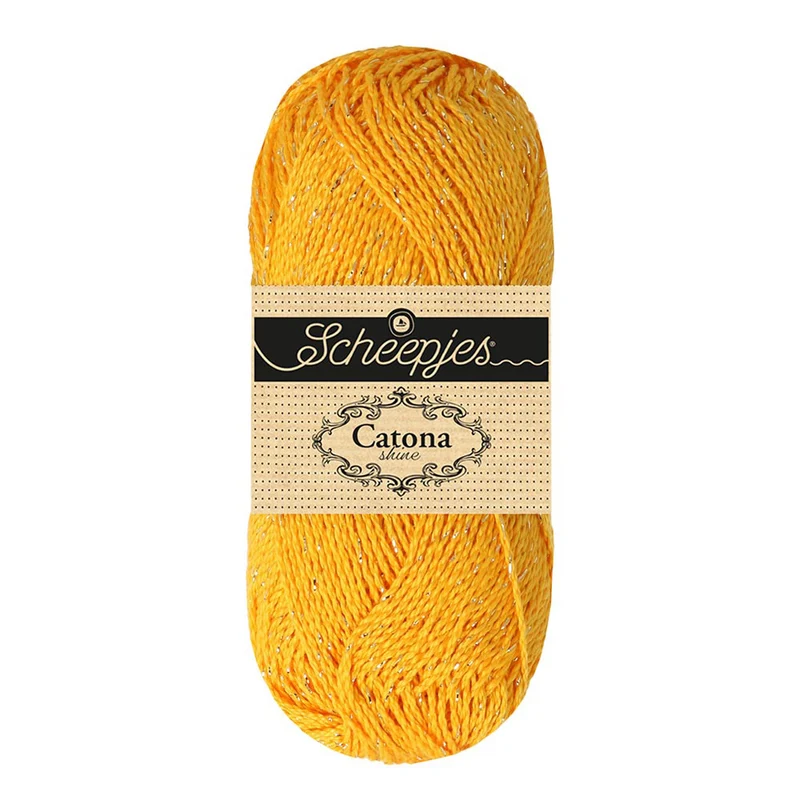 Scheepjes Catona Shine 50 g 208-G Yellow Gold – Gold