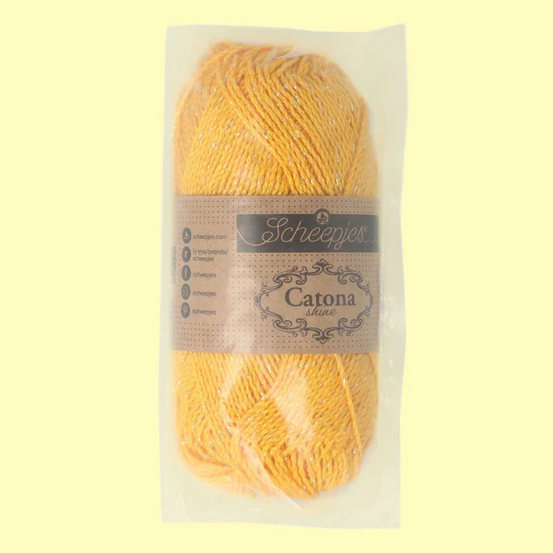 Scheepjes Catona Shine 50 g 208-G Yellow Gold – Gold