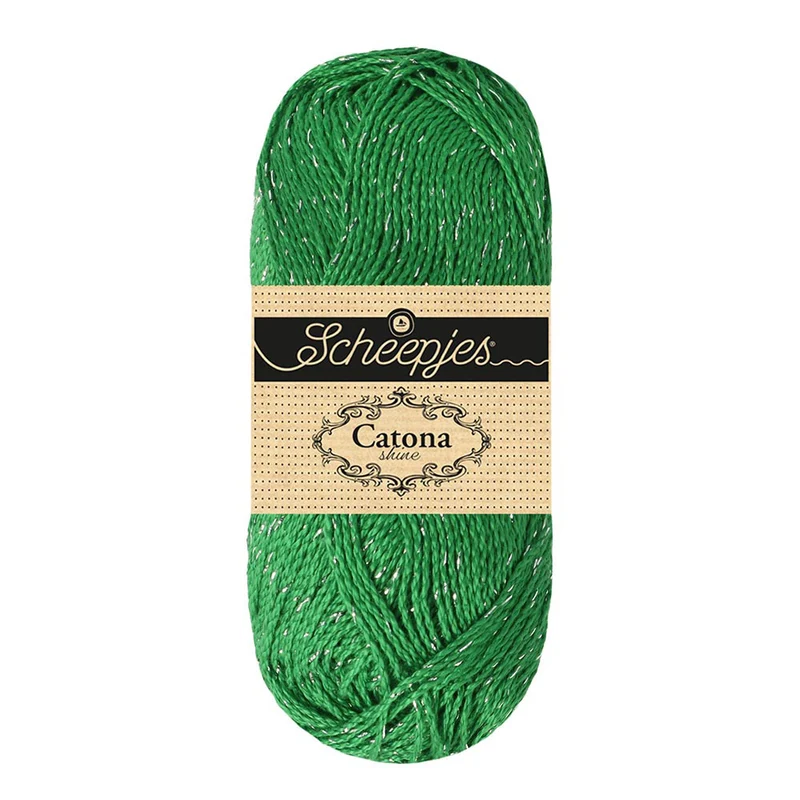 Scheepjes Catona Shine 50 g 515-S Emerald – Silver