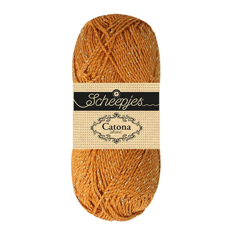 Scheepjes Catona Shine 50 g 383-G Ginger Gold – Gold