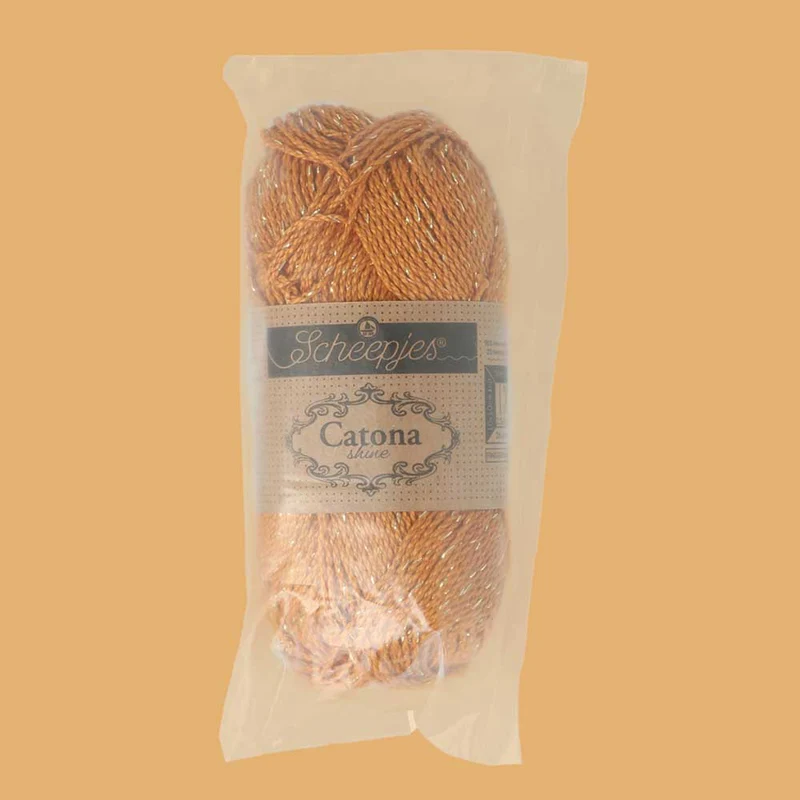 Scheepjes Catona Shine 50 g 383-G Ginger Gold – Gold