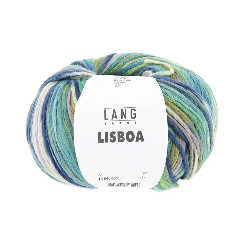 Lang Yarns Lisboa 0008 Grün/Marineblau/Oliv/Lavendel