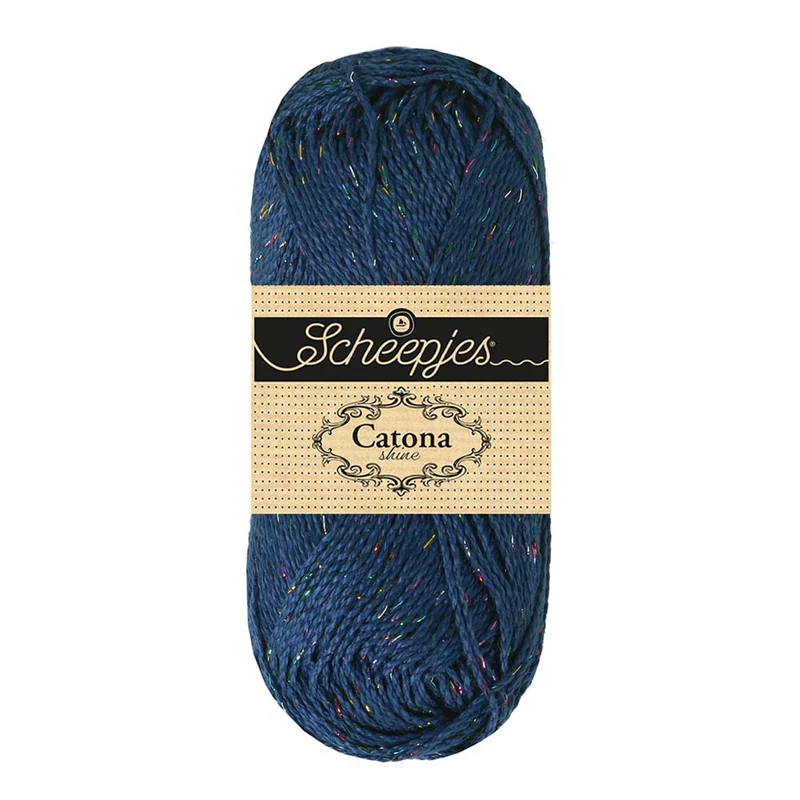 Scheepjes Catona Shine 50 g 527-R Midnight – Rainbow