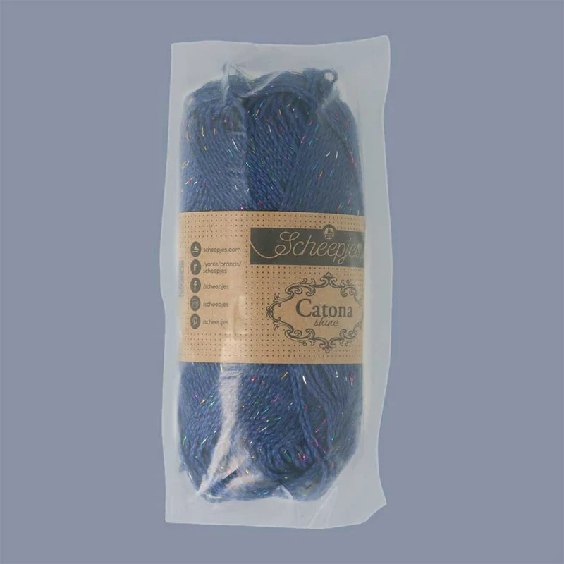 Scheepjes Catona Shine 50 g 527-R Midnight – Rainbow