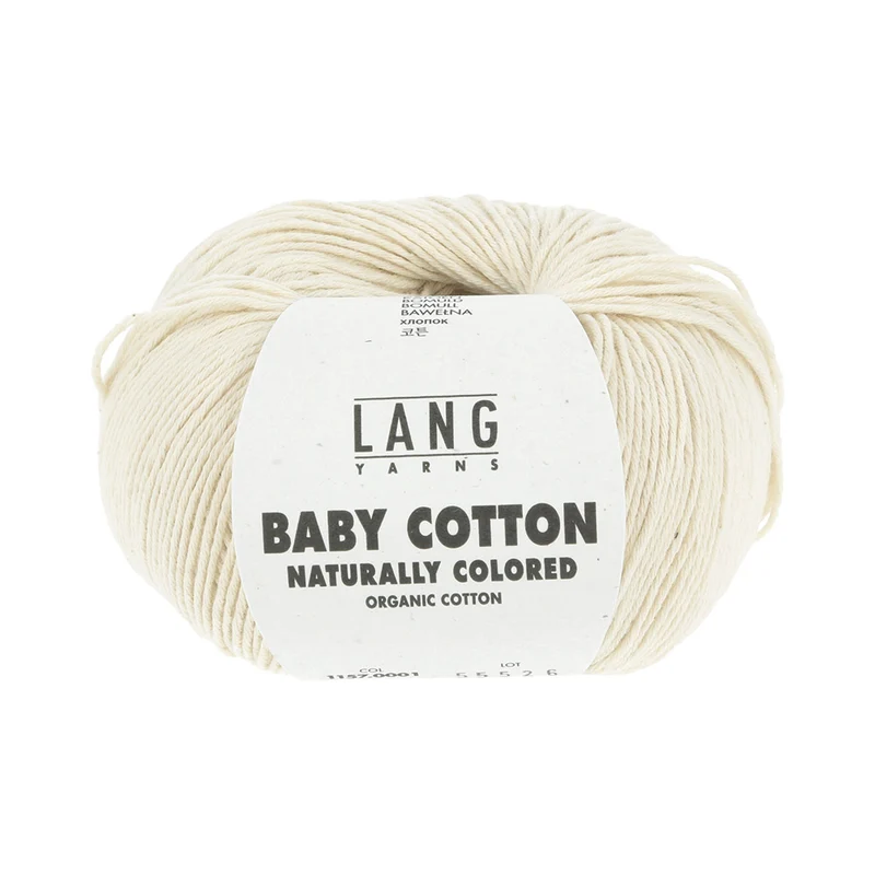 Lang Yarns Baby Cotton Naturally Colored 0001 Elfenbein