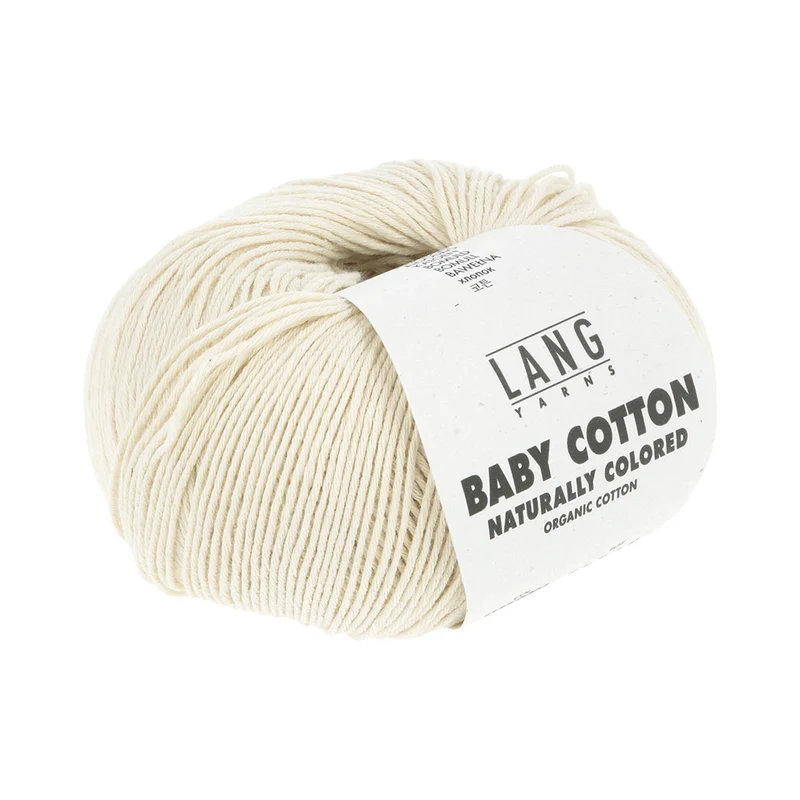 Lang Yarns Baby Cotton Naturally Colored 0001 Elfenbein