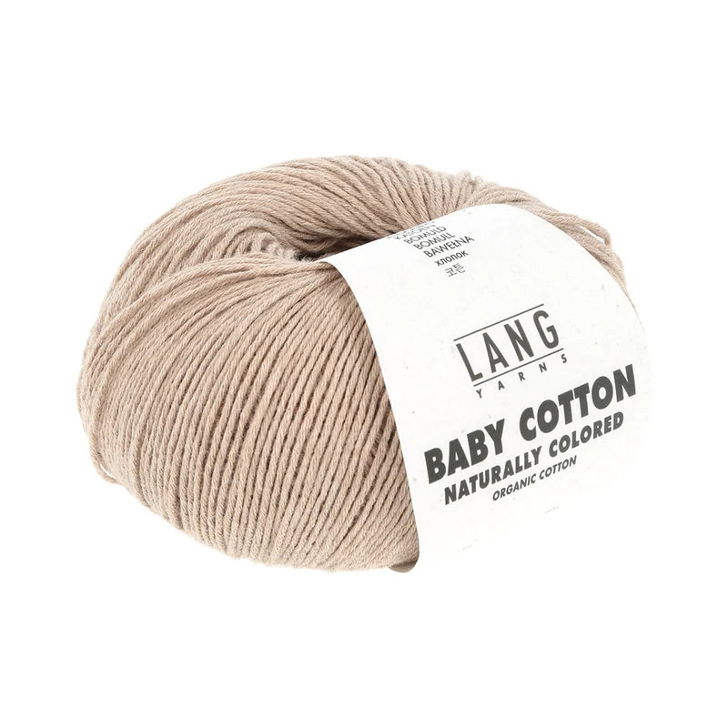 Lang Yarns Baby Cotton Naturally Colored 0007 Hellbraun