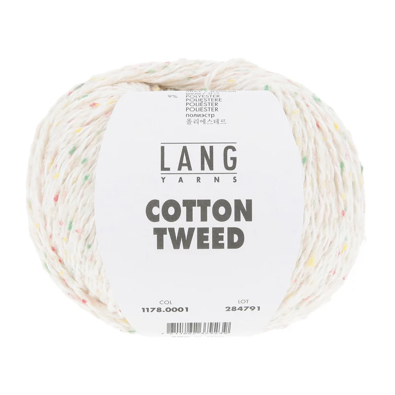 Lang Yarns Cotton Tweed 0001 Weiß