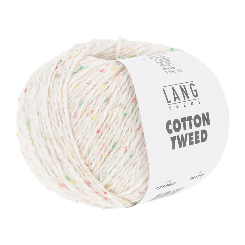 Lang Yarns Cotton Tweed 0001 Weiß