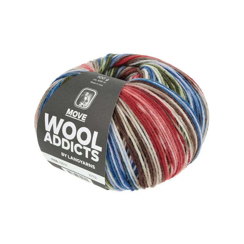 Lang Yarns Move 0011 Oliv/Blau/Rot