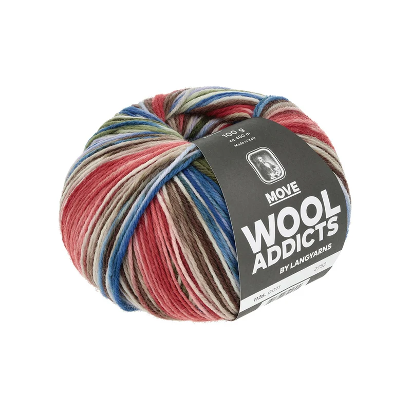 Lang Yarns Move 0011 Oliv/Blau/Rot