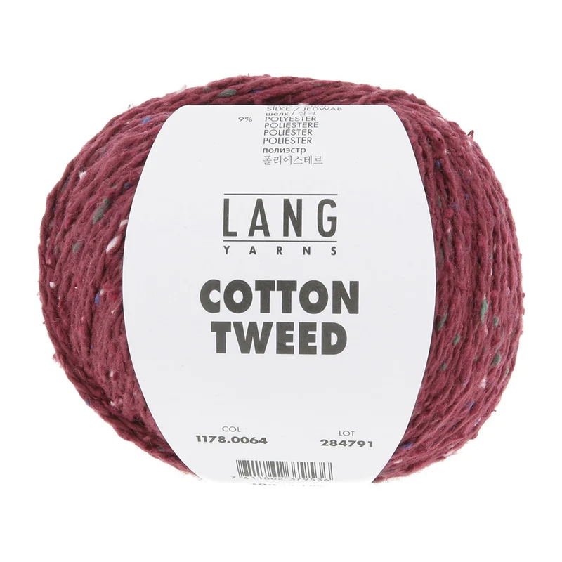 Lang Yarns Cotton Tweed 0064 Burgund