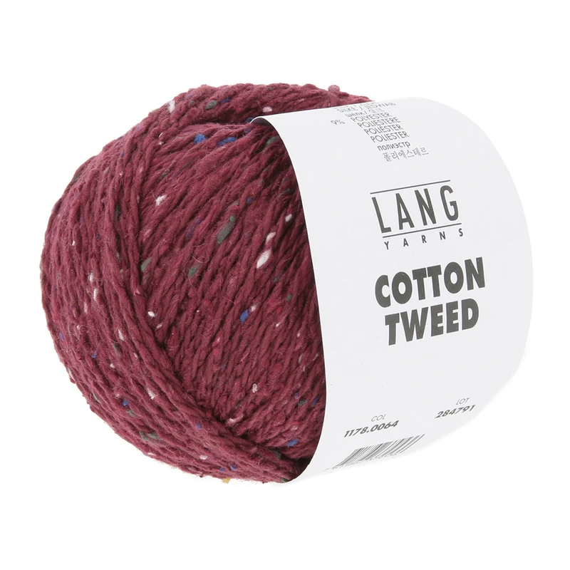 Lang Yarns Cotton Tweed 0064 Burgund