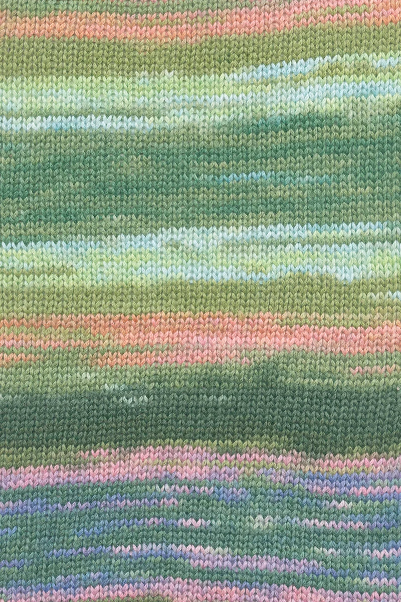 Lang Yarns Eternity 0005 Grün/Olive/Bleigrün/Lachs