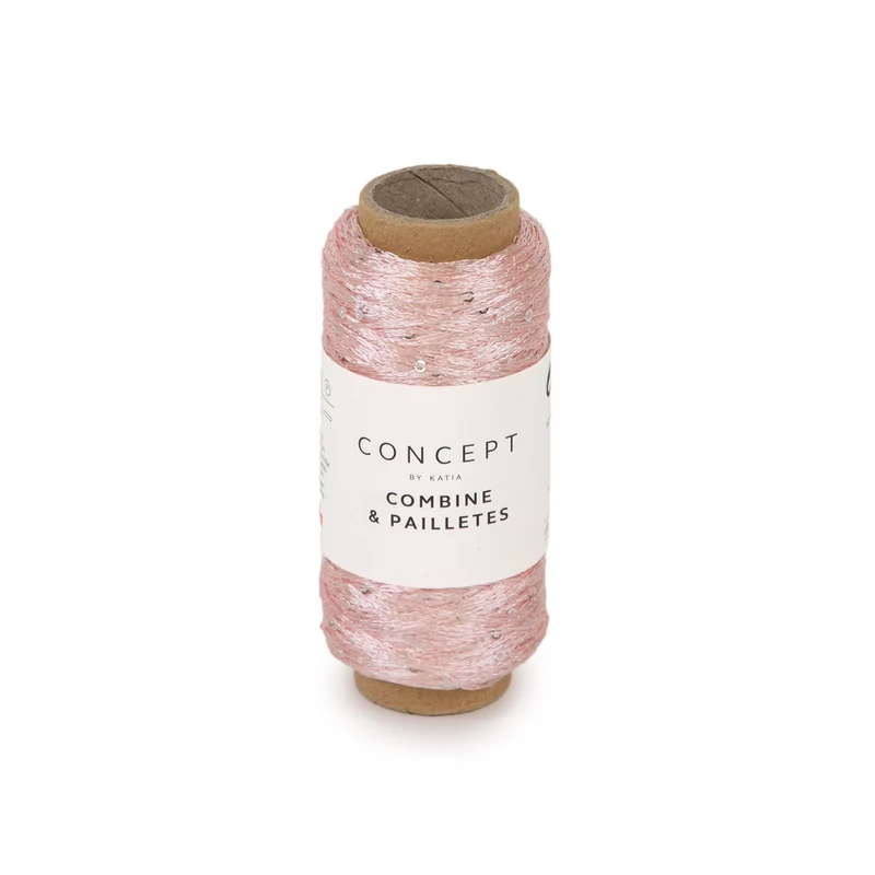 Katia Combine & Paillettes 050 Kaugummi-Rosa