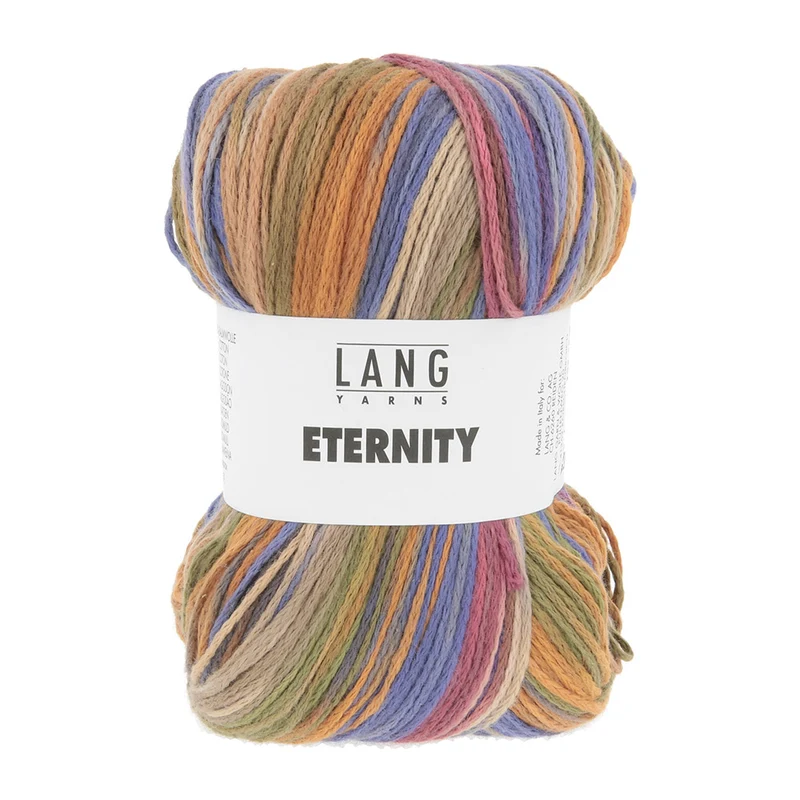 Lang Yarns Eternity 0003 Orange/Olive/Periwinkle/Rost