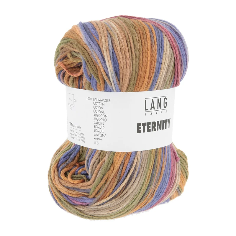 Lang Yarns Eternity 0003 Orange/Olive/Periwinkle/Rost