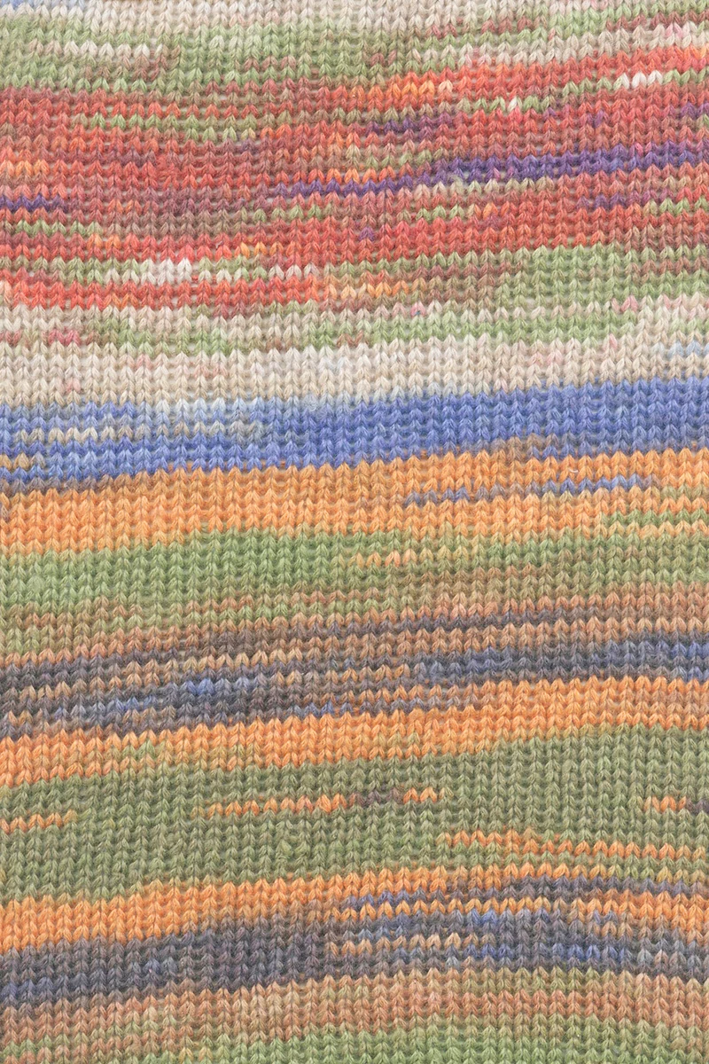 Lang Yarns Eternity 0003 Orange/Olive/Periwinkle/Rost