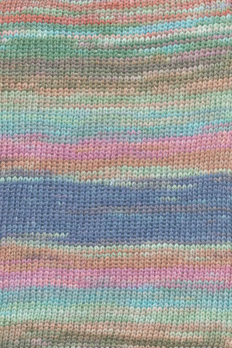 Lang Yarns Eternity 0002 Grün/Periwinkle/Rosa/Haselnussbraun
