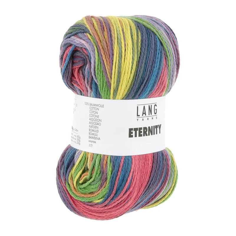 Lang Yarns Eternity 0007 Lachs/Rot/Gelb/Blau