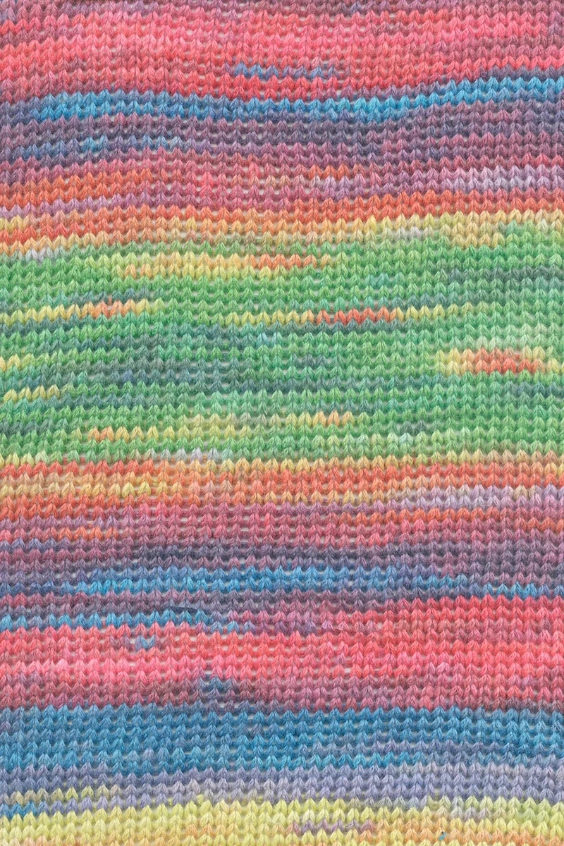 Lang Yarns Eternity 0007 Lachs/Rot/Gelb/Blau
