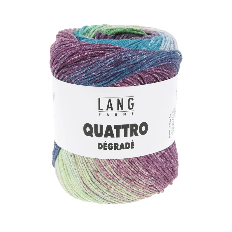 Lang Yarns Quattro Dégradé 0019 Lila/Grün/Blau