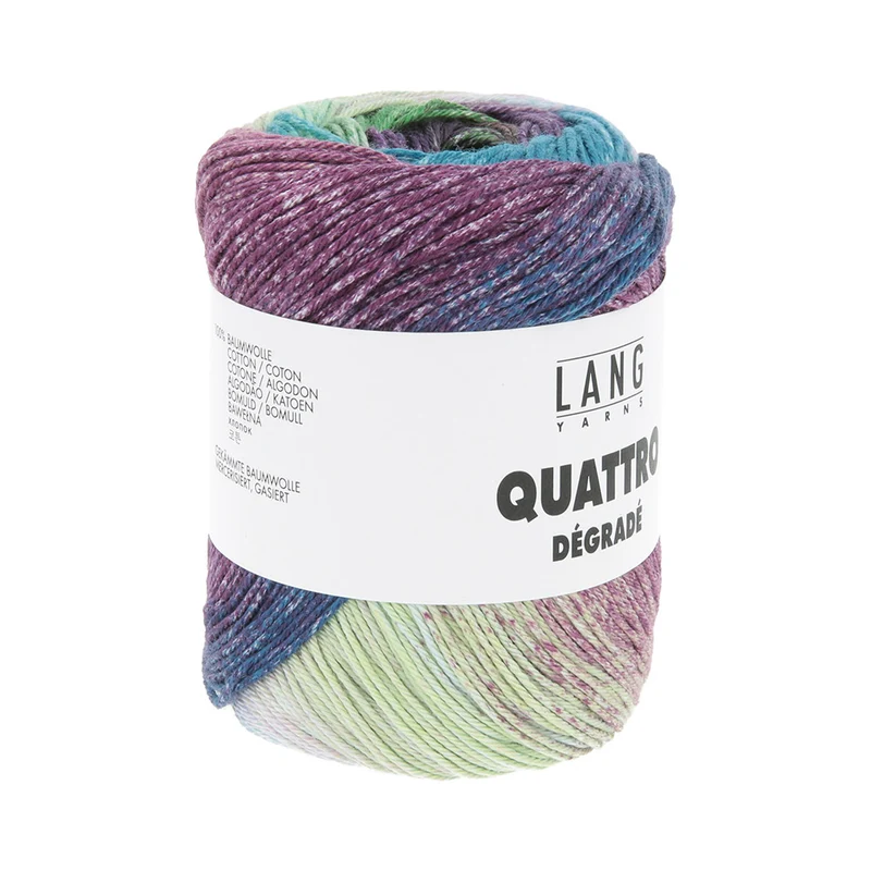 Lang Yarns Quattro Dégradé 0019 Lila/Grün/Blau