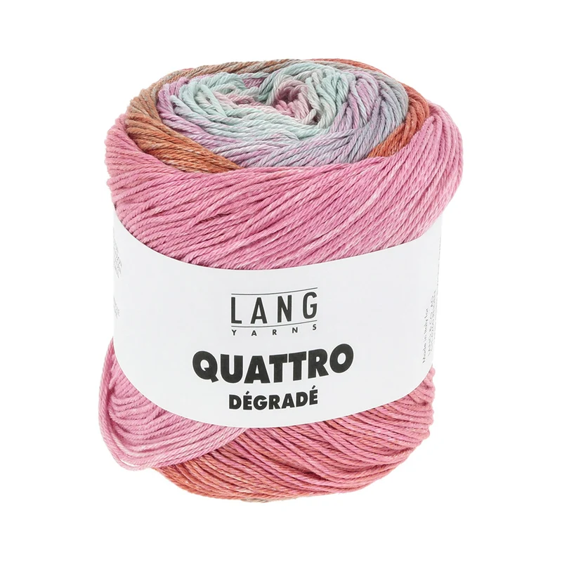Lang Yarns Quattro Dégradé 0015 Rosa/Mint/Orange
