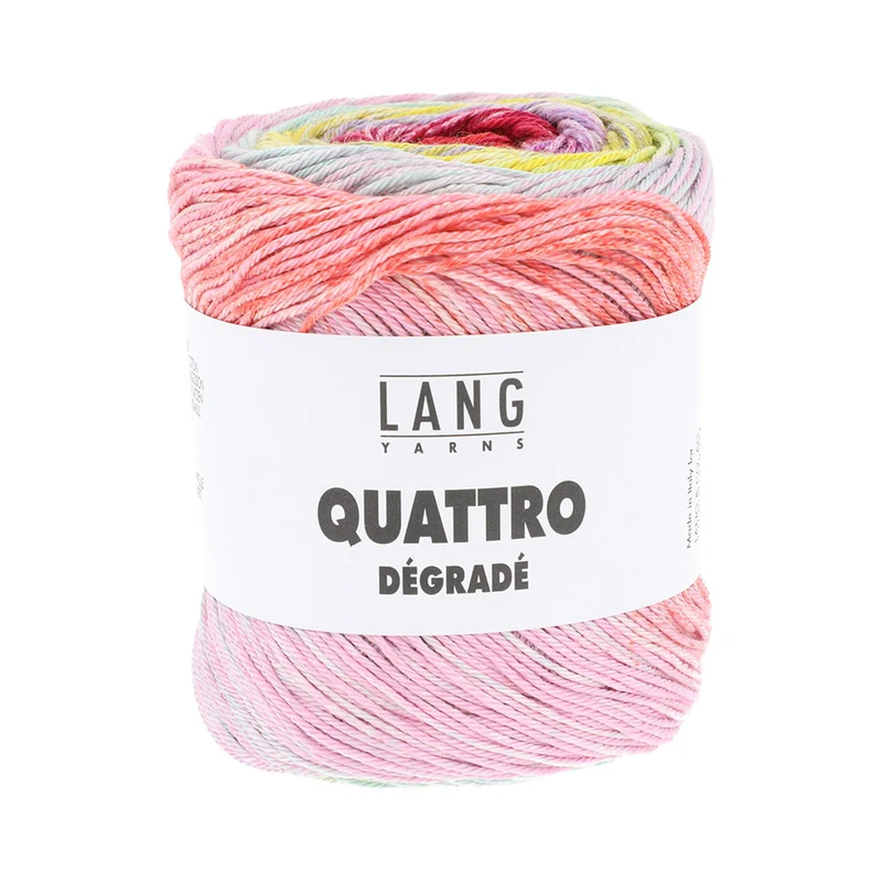 Lang Yarns Quattro Dégradé 0013 Rosa/Flieder/Orange