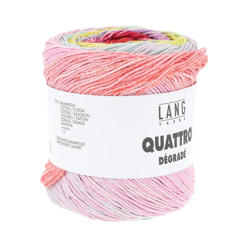 Lang Yarns Quattro Dégradé 0013 Rosa/Flieder/Orange