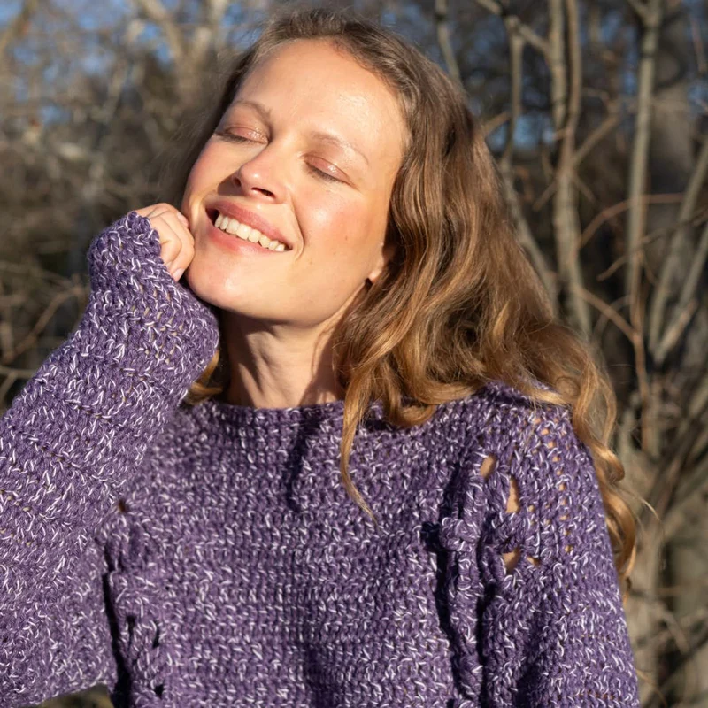 Katia Basic Merino Popcorn 106 Kupfer-Weiß