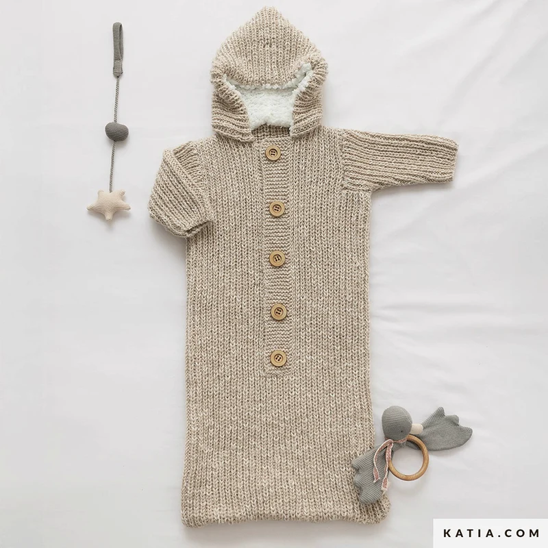 Katia Basic Merino Popcorn 106 Kupfer-Weiß