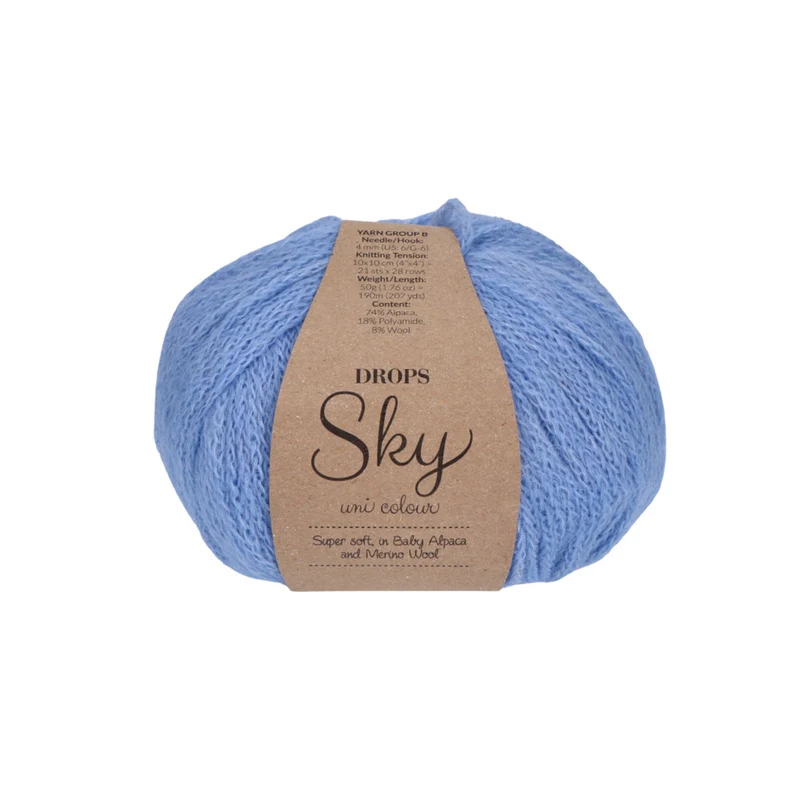 DROPS Sky Uni Colour 026 Kornblumenblau