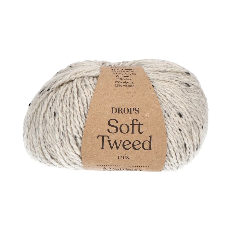 DROPS Soft Tweed Mix 020 Salz und Pfeffer