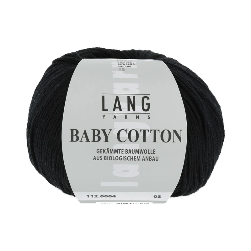 Lang Yarns Baby Cotton 0004 Schwarz